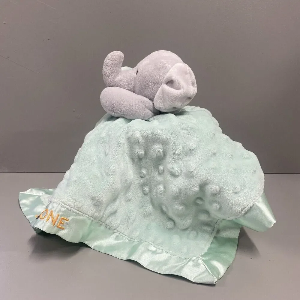 Child of Mine Carter's Sweet Little One Elephant Lovey Security Blanket Rattle